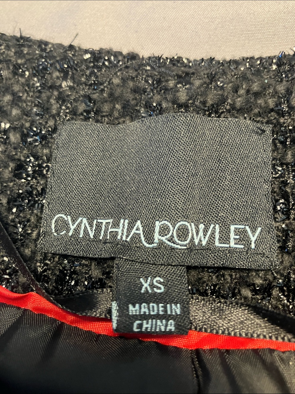 Cynthia Rowley Black Sparkle Cropped Blazer - Picture 2 of 2
